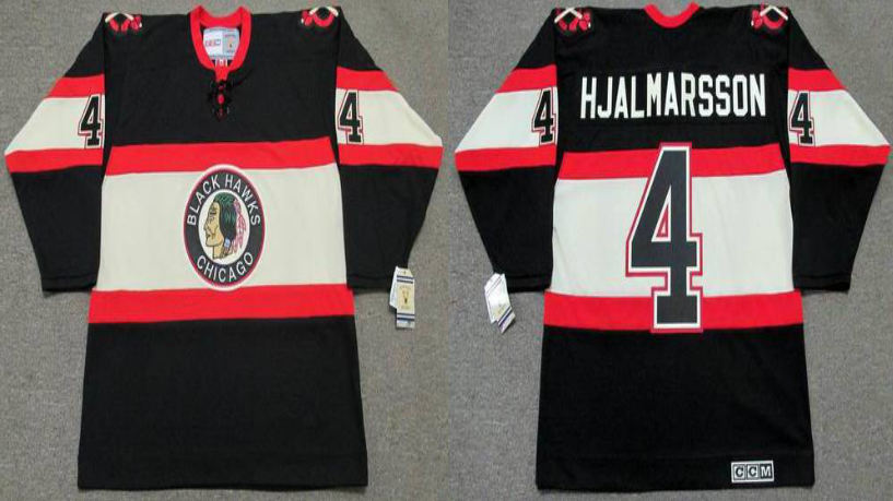 2019 Men Chicago Blackhawks 4 Hjalmarsson black CCM NHL jerseys